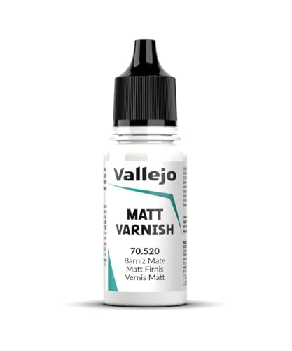 Vallejo - Permanent Acrylic Varnish | Matte Finish 18 ml. (0.6 fl.oz.) | Extraordinary Hardness & Permanence | Scratch Resistant & Non-Yellowing | Outdoor and Indoor Surfaces - style: Matt Acrylic Varnish 18 ml. (0.6 fl.oz.)
