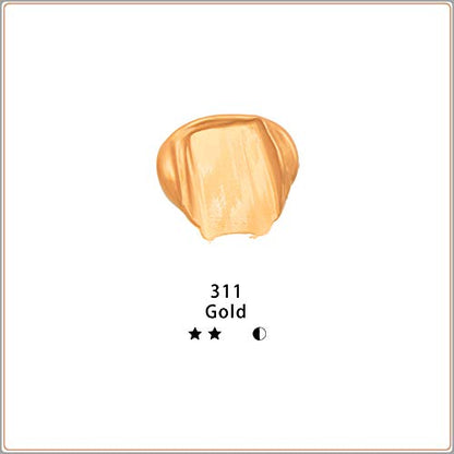 Artecho Gold Acrylic Paint, Gold Paint (120ml / 4.05oz) Tubes, Art Craft Paints for Canvas, Rock, Stone, Wood, Fabric, Art Supplies | Semi Glossy Finish, High Pigment Rich Color Craft Paint for Canvas, Rocks, Wood, Fabric, Ceramic, Non-Toxic - color: Gold