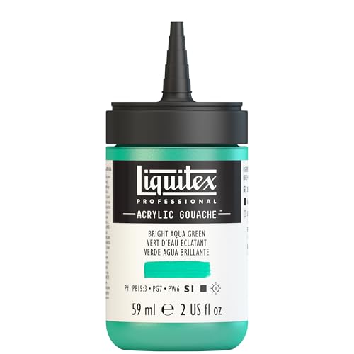 Liquitex Acrylic Gouache, 2-oz (59ml) Bottle, Bright Aqua Green - color: Bright Aqua Green