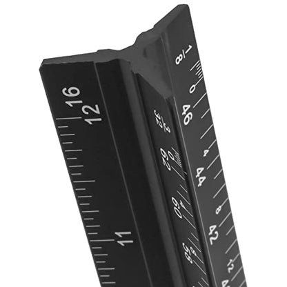 KEILEOHO 3 Pack Architectural Scale Ruler, 12 Inch | Imperial Aluminum Architect Scale, Triangular Drafting Ruler for Engineers, Contractors, Black