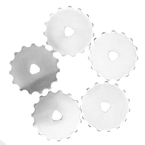 RotaryCutter Blade, 5pcs 45mm Crochet EdgeRotary Cutter Blade With High Wear For Cutting Crafts And Artwork Of Fabric Paper Ect