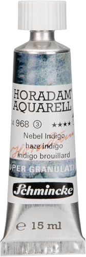 Schmincke Horadam Aquarell Super Granulation 14 968 006 Haze Indigo | 15 ml - color: 968 haze indigo, size: 0.51 Fl Oz (Pack of 1)