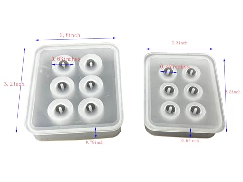 Daocaorenix Resin Bead Mold Set with Beading Board (Style A:12mm & 16mm Bead Molds + Large Beading Board)