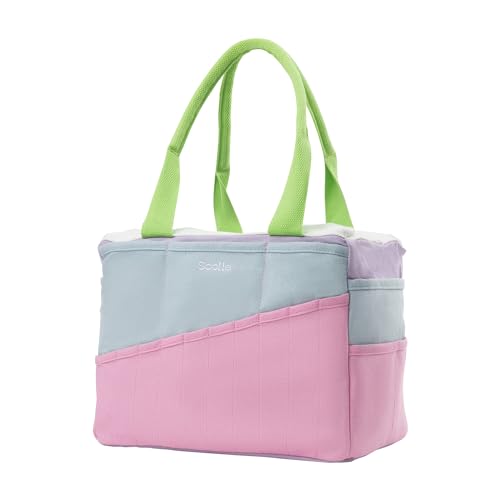Soolla Studio Bag: Art Supply Storage Organizer & Pottery Tool Bag, Washable Tote, Yarn Bag, Crochet, 30 Pockets, 15+ Colors - color: 80's Windbreaker