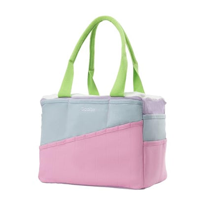 Soolla Studio Bag: Art Supply Storage Organizer & Pottery Tool Bag, Washable Tote, Yarn Bag, Crochet, 30 Pockets, 15+ Colors - color: 80's Windbreaker
