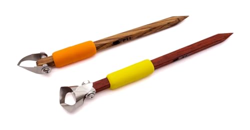The Original DiamondCore Tools: 2-Pack Pottery Carving Tool Set ‚ P11 & X1, Clay Sculpting, Wide Groove Fluting, Ceramic Trimming, Sgraffito (Set 3) - color: Set 3