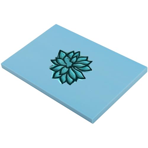 ZOENHOU 20 Pcs 4" x 6" Blue Rubber Carving Blocks, Linoleum Blocks for Printmaking,Soft Rubber Crafts Rubber Stamping Blanks - color: Blue