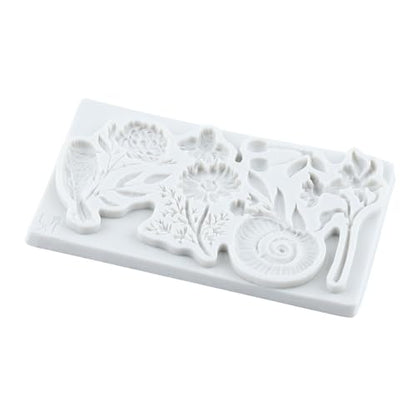 Bird Flower Snail Cherry Polymer Clay Molds Flower Silicone Mold - color: Style H