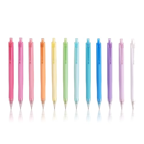 Retractable Acrylic Gel Pens, 12 Colors Paint Markers, 0.7mm Fine Tip, Multicolor Art Set for Canvas, Rock, Wood, Ceramic, Fabric Drawing, Adult DIY Projects