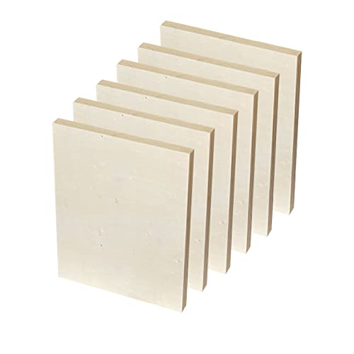 9x12 Wood Canvas for Crafts, 6-Pack Framed Wooden Panel Boards for Painting Pouring Crafts