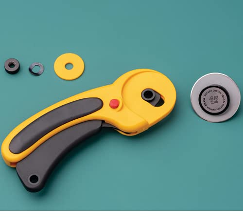 OLFA 45mm Ergonomic Squeeze-Handle Rotary Cutter (RTY-2/DX) - Auto-Retract