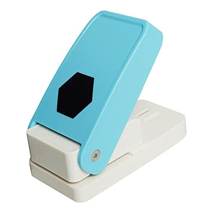 1.5 inch Hexagon Punch Craft Lever Punch Handmade Paper Punch for Crafting Scrapbooking Cards,DIY Cards Making Candy Color by Random - color: 1.5 inch Hexagon