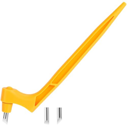 360° Crafting Cut Tool Pen, Stainless Steel Craft Cutting Pen with 15° & 45° Rotating Blades, Precision Knife Cutting Tool for Stencils Scrapbooks DIY Crafts- Yellow
