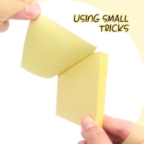 OSBOO Sticky Notes 3x3 with Bright Colors, 4 Pads 90 Sheets/Pad (Yellow) | Bright Yellow Self-Stick Notes Pads, 360 Sheets Total, Easy to Stick and Remove, Perfect for Office, School and Home - color: 4pads Yellow
