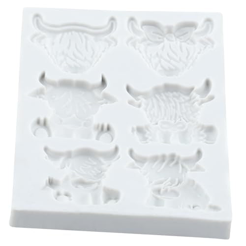 Scotch Cattle Polymer Clay Mold Highland Cow Silicone Molds | Animal Clay Mold DIY Crafts Air Dry Plaster Polymer Epoxy Resin Casting Jewelry Making