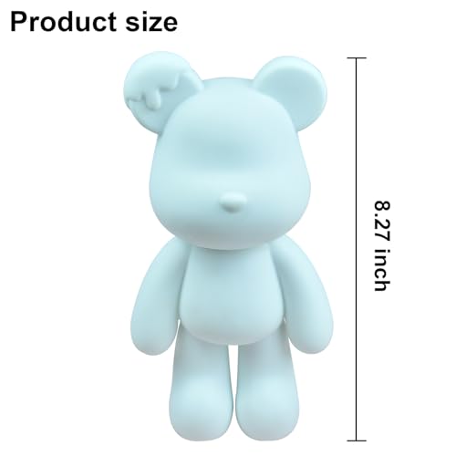 Fluid Bear Painting Figurine, DIY Bear Figure for Home Decoration (8 Inch, Blank Mold) - size: 8 Inch