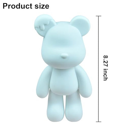 Fluid Bear Painting Figurine, DIY Bear Figure for Home Decoration (8 Inch, Blank Mold) - size: 8 Inch