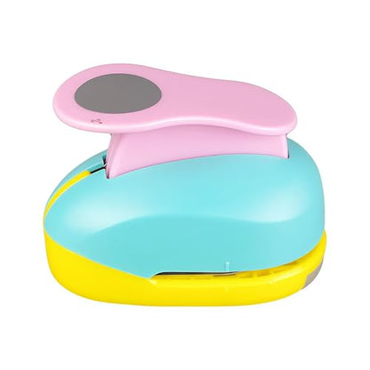 Circle Punch 2 inch Craft Lever Single Hole Shape Lever Punch Handmade Paper Candy Color By Random 2 inch（50.8mm） Circle - color: EVA-Circle-2
