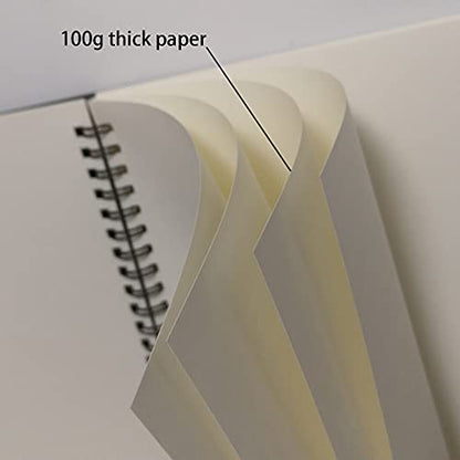YUREE B5 Spiral Notebook/Spiral Journal Unruled, 100gsm Thick Blank Paper & Hard Kraft Cover, 65 Sheets (130 Pages), 3-Pack, 10.5" x 7.2", Gray - color: Gray