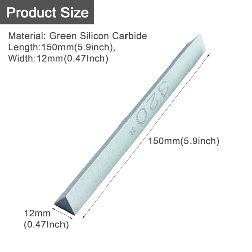 Sharpening Stone Sticks,Triangular 10pcs Green Carbon Oilstone Sanding Bar for sharpening cutting tools, Honing Steel Tool (5.9 * 0.47Inch) - size: 5.9*0.47Inch