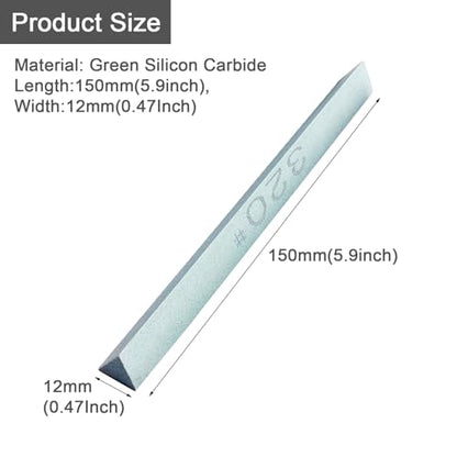 Sharpening Stone Sticks,Triangular 10pcs Green Carbon Oilstone Sanding Bar for sharpening cutting tools, Honing Steel Tool (5.9 * 0.47Inch) - size: 5.9*0.47Inch
