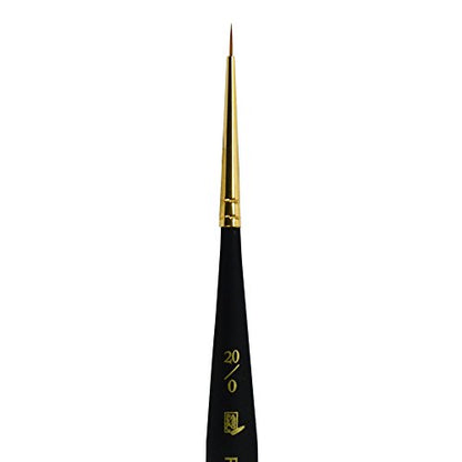 Princeton Mini-Detailer Round Brush, Synthetic, Short Handle, Size 20/0 inch, 1 Count - color: Black, size: 20/0