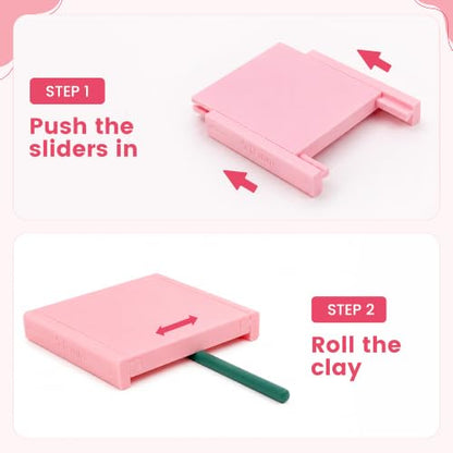 Polymer Clay Bead Roller & Snake Maker, 6 Sizes Strip & Hoop Roller for DIY Earring Jewelry Making