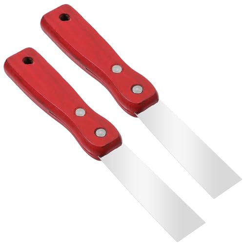 2PCS Small Putty Knife 1 Inch Putty Knife Metal Flexible Spackle Knifes Thin Scraper Tool for Drywall, Decals, Floor Tile, Wall Paper, Patching,Taping, Painting, Scraping Coating