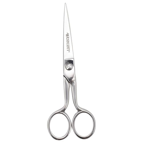 Westcott 6in Forged Paper and Fabric Scissors, Precision Scissors for Sewing and Crafts, Art, Office - size: 6-Inch Straight