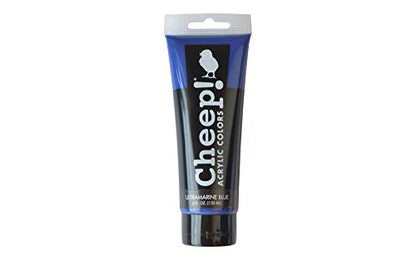 Cheep! Acrylic Paints, 4 oz. Tube - Ultramarine Blue, Perfect for Artists - Quality Acrylic Paint Heavy Body Paint Artist and Student - color: Ultramarine Blue
