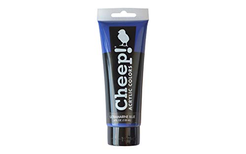 Cheep! Acrylic Paints, 4 oz. Tube - Ultramarine Blue, Perfect for Artists - Quality Acrylic Paint Heavy Body Paint Artist and Student - color: Ultramarine Blue