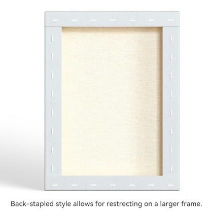 PHOENIX 12x16 Inch 2 Pack Gallery Canvas - 1.5 in Thick Canvases for Painting - Deep Edge 100% Cotton 11 Oz. Gesso Primed White Blank Professional Canvas Oil & Acrylic Paints - size: 12"x16", style: Gallery