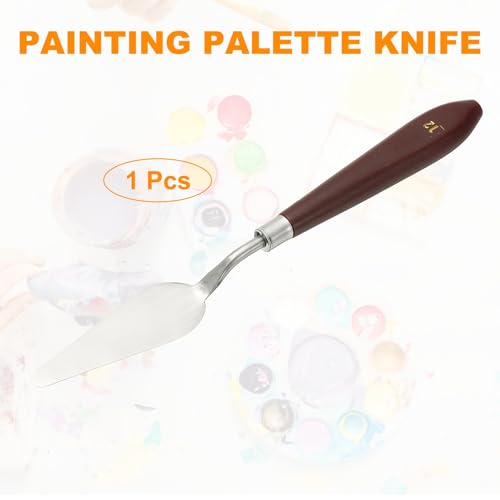 HARFINGTON Palette Knife Painting Tool 2.83" x 0.94" Stainless Steel Art Spatula Pallet Knives Scrapers Tools with Plastic Handle for Acrylic Oil Canvas Mixing Spreading, Red/Silver - size: 2.83" x 0.94"