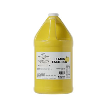 Collective Aromas Co. Lemon Emulsion for Baking – Concentrated Lemon Flavoring for Cakes, Cookies, Frosting, Fillings & Desserts – Liquid Baking Flavoring, 1 Gallon, No Alcohol, Kosher, Made in USA - size: Lemon - 1 Gallon (128 fl oz)