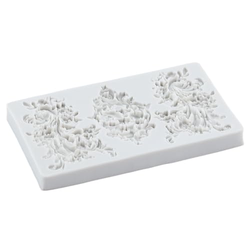 Baroque Scroll Relief Polymer Clay Molds Relief Lace Silicone Mold | Epoxy Resin Casting DIY Crafts Air Dry Polymer Crafts Supplies Clay Tools - color: Style F