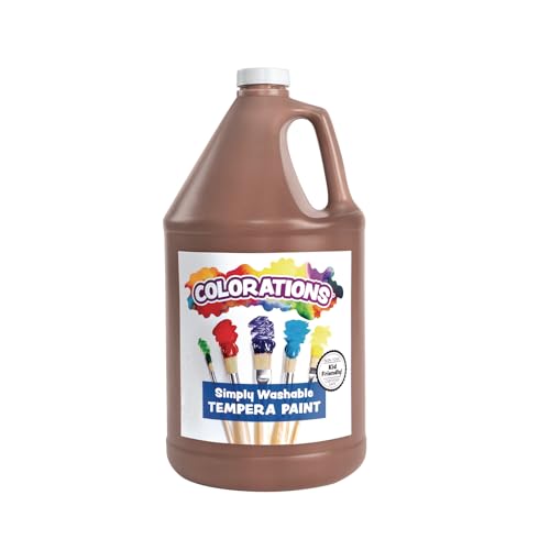 Colorations Paraben-Free Washable Brown Tempera Paint for Kids, 1 Gallon - color: Brown