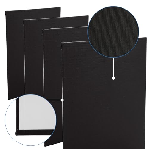 24PCS Black Canvas for Painting 5x7 Inch Canvases Panels Cotton Canvas Boards Stretched Canvases for Painting, Drawing & Art Supplies - size: 5x7 Inch