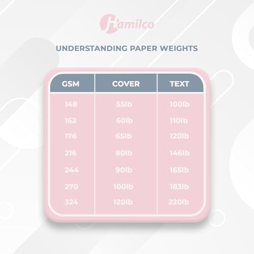 Hamilco Cardstock Paper with Vellum Parchment Finish – 8.5" x 11", 65 lb Cover, Natural Color, Blank Heavyweight Card Stock for Printer, 50 Sheets - size: Natural