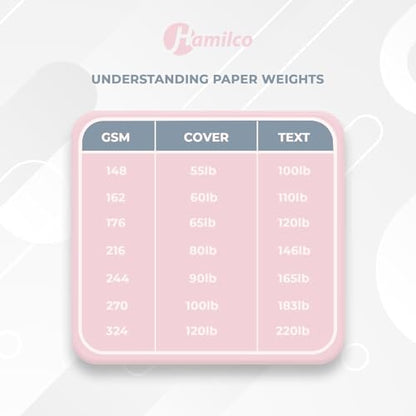 Hamilco Cardstock Paper with Vellum Parchment Finish – 8.5" x 11", 65 lb Cover, Natural Color, Blank Heavyweight Card Stock for Printer, 50 Sheets - size: Natural
