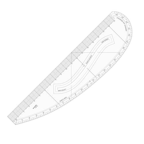 16" Imperial Pattern Master - Patented Acrylic Sewing Curve Ruler | Rigid 3mm patented acrylic 16" pattern master with clear scales. Ideal for armhole, neckhole and sleeve fashion design - style: PM6512R