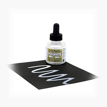 Dr. Ph. Martin's Pen-White Ink Bottle, 1.0 oz, White, 1 Bottle