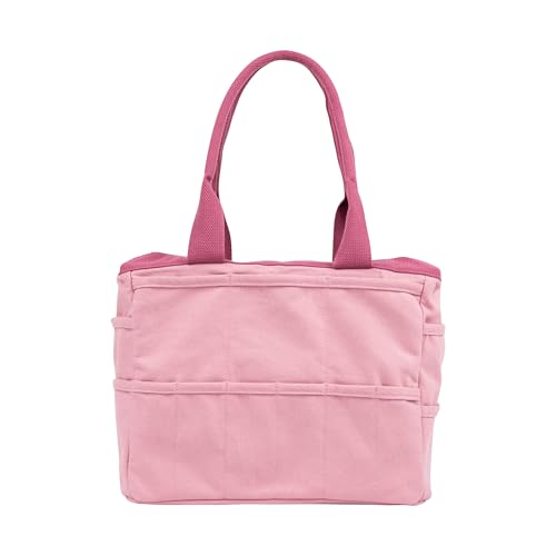 Soolla Studio Bag: Art Supply Storage Organizer & Pottery Tool Bag, Washable Tote, Yarn Bag, Crochet, 30 Pockets, 15+ Colors - color: Desert Rose