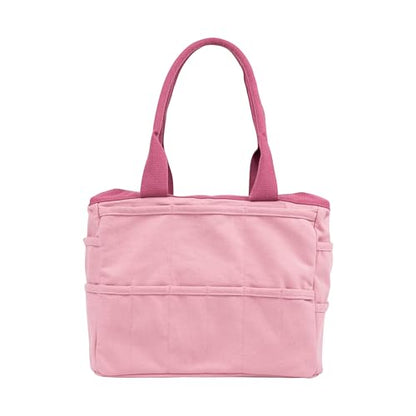 Soolla Studio Bag: Art Supply Storage Organizer & Pottery Tool Bag, Washable Tote, Yarn Bag, Crochet, 30 Pockets, 15+ Colors - color: Desert Rose