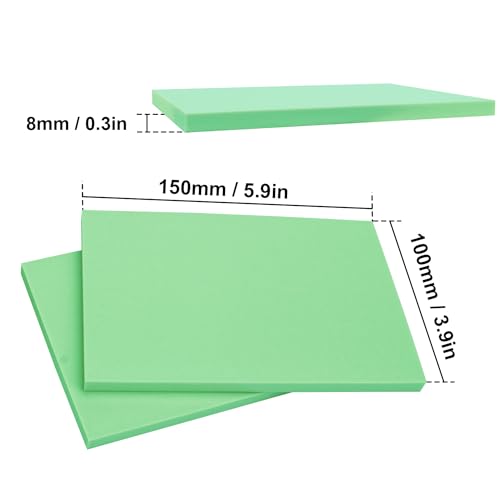 KUKLIPJIM 25 Pcs 4x6" Rubber Linoleum Stamp Carving Blocks for Printmaking, Artists, Crafts and More (Green) - color: 25 Pcs 4"x6" Green, size: 25 Pcs 4"x6"