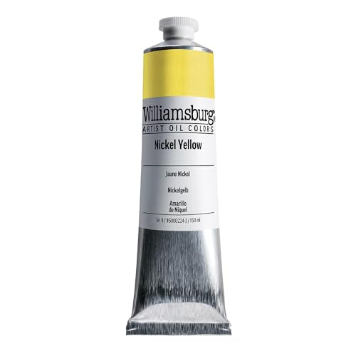 Williamsburg Artist Oil Colors, Nickel Yellow, 150 ml Tube - color: Nickel Yellow, size: 5.07 Fl Oz (Pack of 1)