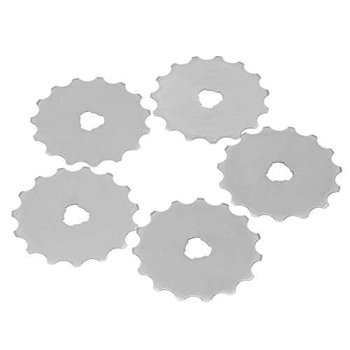 RotaryCutter Blade, 5pcs 45mm Crochet EdgeRotary Cutter Blade With High Wear For Cutting Crafts And Artwork Of Fabric Paper Ect