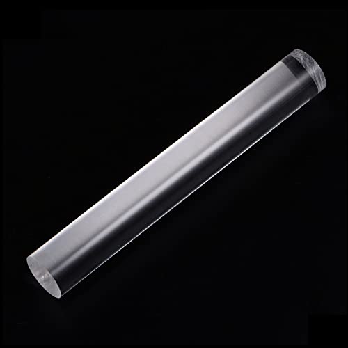 HARFINGTON Acrylic Clay Roller 7.28 Inch x 1 Inch Solid Non-Stick Plastic Round Tube Roller Polymer Clay Rod Fondant Rolling Pin for Shaping, Sculpting, Modeling DIY Crafts, Transparent - color: Transparent, size: 7.28 Inch x 1 Inch