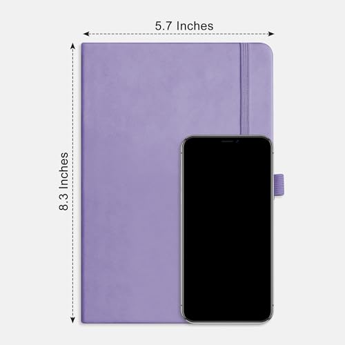 RETTACY Blank Journal Notebook, 192 Pages per Pack, A5 Size (5.7'' x 8.3'') - color: Black & Purple