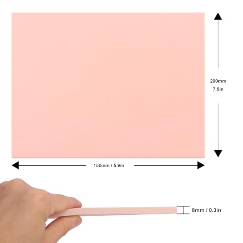 10 Pcs 8"x 6" Rubber Carving Blocks, Linoleum Blocks, Stamp Carving Blocks for Printmaking, Linocut Artists, Crafts and More,(Pink) - color: 10 Pcs 8"x 6" Pink, size: 10 Pcs 8"x 6"