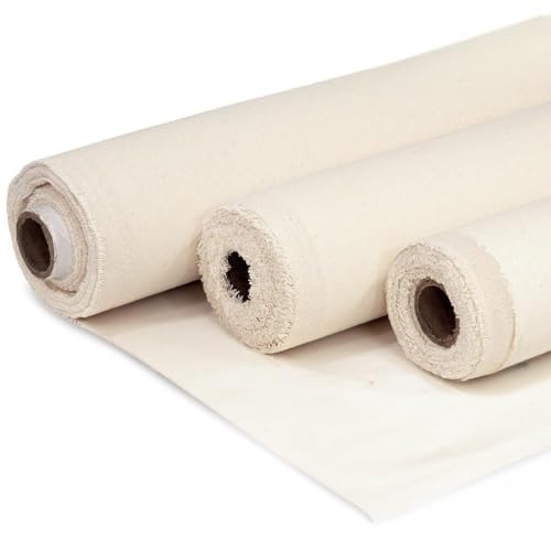 Barcelonetta | Canvas Fabric | Cotton Duck | Heavy | Natural 10oz | 62'' Wide | Arts & Crafts, Backings, Covers, Placemats (10 Yard) - color: Natural 10oz, size: 10 Yard
